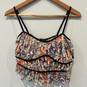 Urban Outfitters Cropped Ruffle Tank